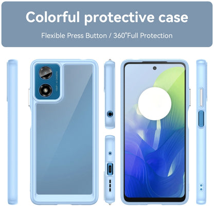 For Motorola Moto G24 Power Colorful Series Acrylic Hybrid TPU Phone Case(Blue) - Motorola Cases by buy2fix | Online Shopping UK | buy2fix