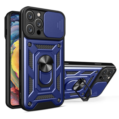 For iPhone 16 Pro Max Sliding Camera Cover Design TPU+PC Phone Case(Blue) - iPhone 16 Pro Max Cases by buy2fix | Online Shopping UK | buy2fix