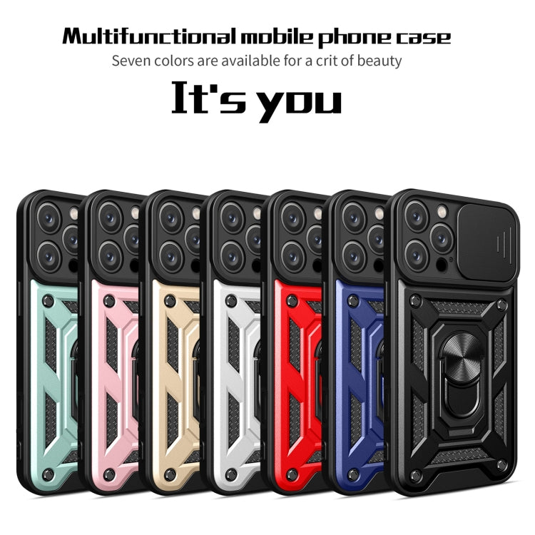 For iPhone 16 Pro Max Sliding Camera Cover Design TPU+PC Phone Case(Blue) - iPhone 16 Pro Max Cases by buy2fix | Online Shopping UK | buy2fix