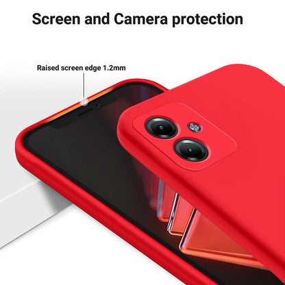 For Motorola Moto G64 Pure Color Liquid Silicone Shockproof Phone Case(Red) - Motorola Cases by buy2fix | Online Shopping UK | buy2fix