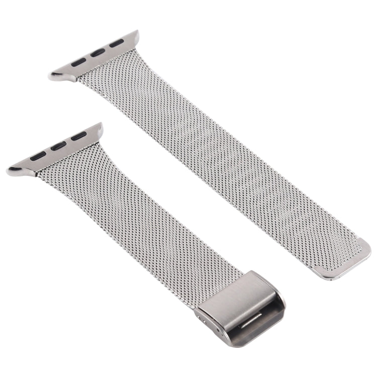 For Apple Watch Series 9&8&7 41mm / SE 3&SE 2&6&SE&5&4 40mm / 3&2&1 38mm Milanese Stainless Steel Watch Band(Silver) - Watch Bands by buy2fix | Online Shopping UK | buy2fix