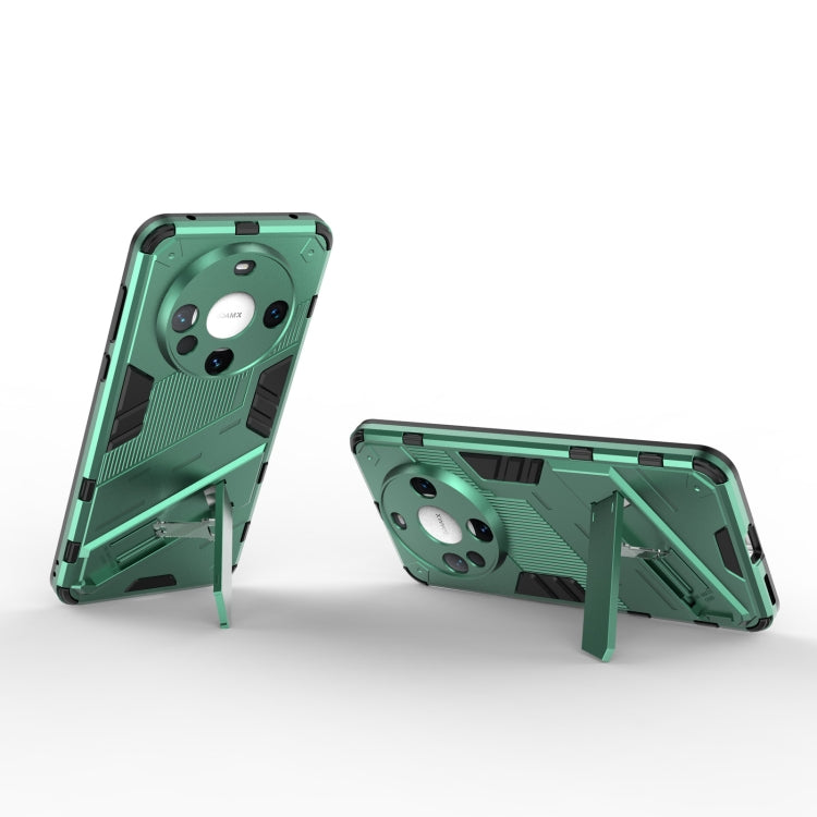 For Huawei Mate 60 Punk Armor 2 in 1 PC + TPU Phone Case with Holder(Green) - Huawei Cases by buy2fix | Online Shopping UK | buy2fix