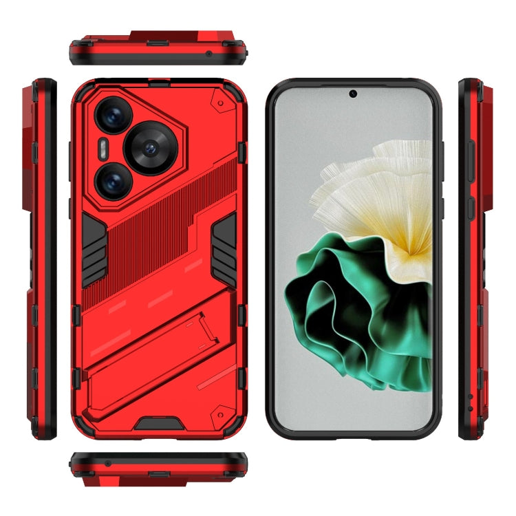 For Huawei Pura 70 Punk Armor 2 in 1 PC + TPU Phone Case with Holder(Red) - Huawei Cases by buy2fix | Online Shopping UK | buy2fix