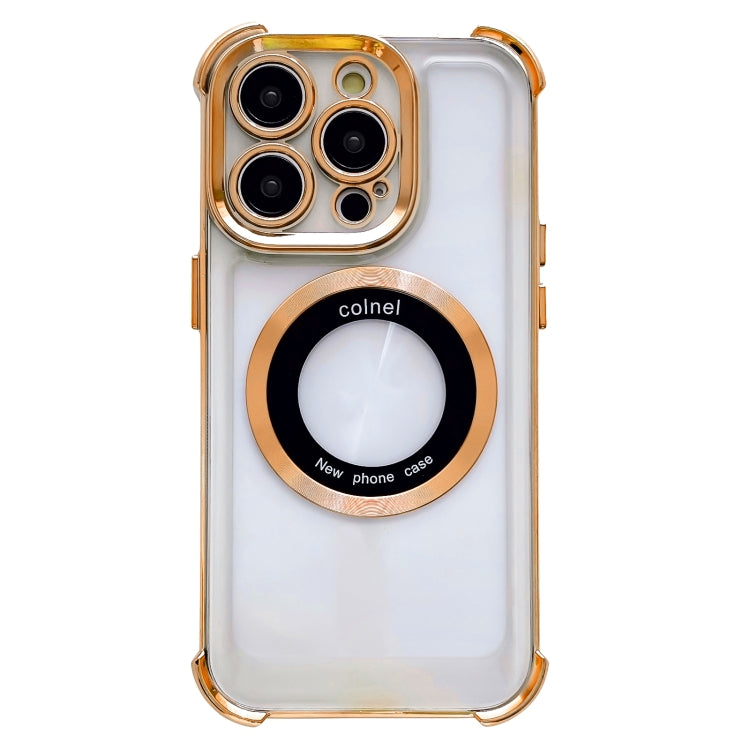 For iPhone 13 Pro Max 6D Electroplating Armor Magsafe Phone Case(Gold) - iPhone 13 Pro Max Cases by buy2fix | Online Shopping UK | buy2fix