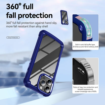 For iPhone 16 Pro TPU + PC Lens Protection Phone Case(Blue) - iPhone 16 Pro Cases by buy2fix | Online Shopping UK | buy2fix