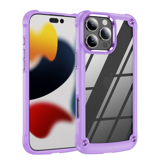 For iPhone 16 Pro Max TPU + PC Lens Protection Phone Case(Purple) - iPhone 16 Pro Max Cases by buy2fix | Online Shopping UK | buy2fix