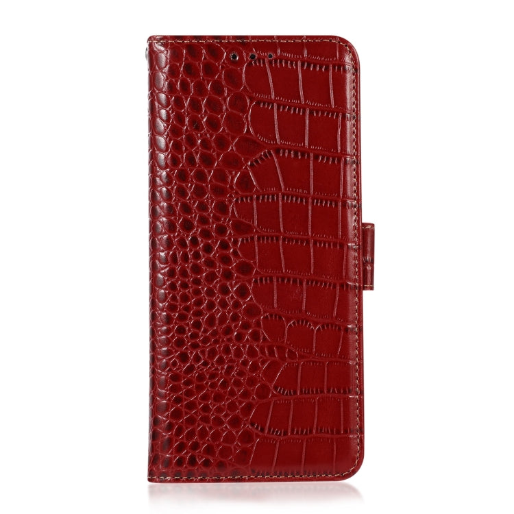 For iPhone 16 Crocodile Top Layer Cowhide Leather Phone Case(Red) - iPhone 16 Cases by buy2fix | Online Shopping UK | buy2fix