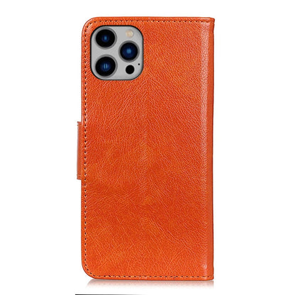 For iPhone 16 Pro Nappa Texture Leather Case(Orange) - iPhone 16 Pro Cases by buy2fix | Online Shopping UK | buy2fix