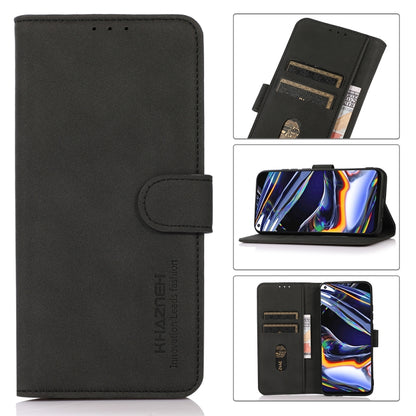 For iPhone 16 KHAZNEH Matte Texture Leather Phone Case(Black) - iPhone 16 Cases by buy2fix | Online Shopping UK | buy2fix