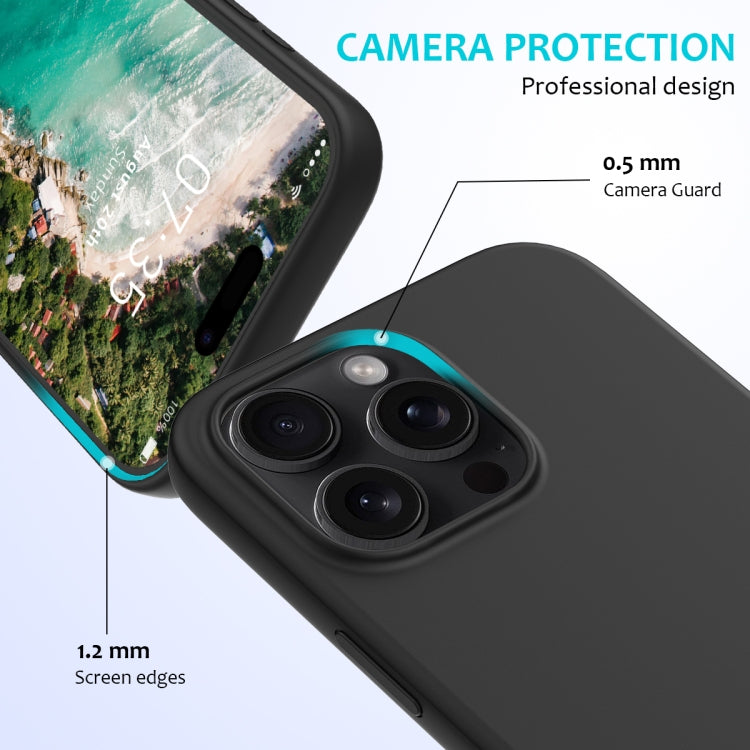 For iPhone 16 Pro Max Solid Color Silicone Phone Case(Black) - More iPhone Cases by buy2fix | Online Shopping UK | buy2fix