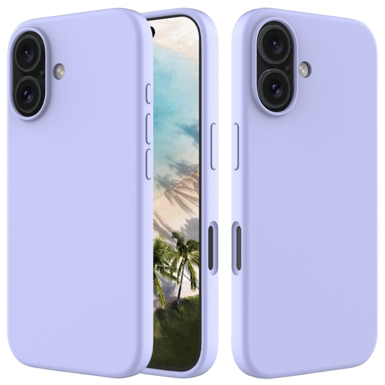 For iPhone 16 Plus Solid Color Silicone Phone Case(Purple) - More iPhone Cases by buy2fix | Online Shopping UK | buy2fix