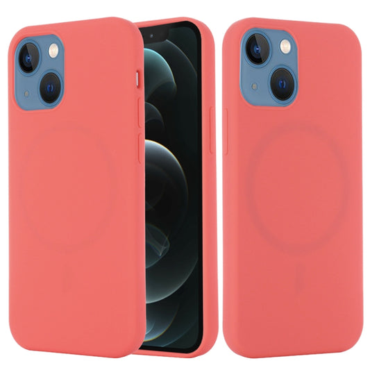 For iPhone 15 Shockproof Silicone Magsafe Phone Case(Pink Orange) - iPhone 15 Cases by buy2fix | Online Shopping UK | buy2fix