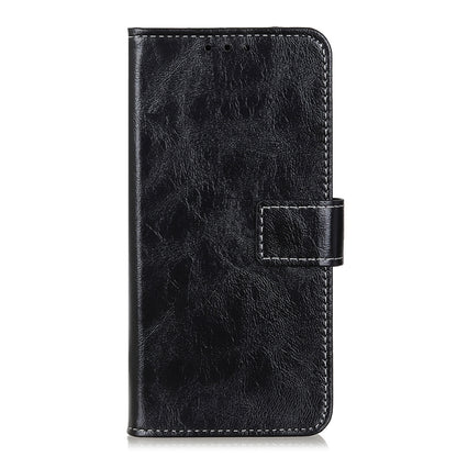 For iPhone 16e Retro Crazy Horse Texture Horizontal Flip Leather Phone Case(Black) - iPhone 16e Cases by buy2fix | Online Shopping UK | buy2fix