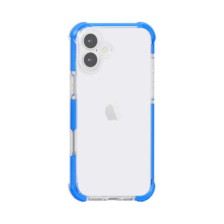 For iPhone 16 Plus Four-corner Shockproof TPU + Acrylic Phone Case(Blue) - iPhone 16 Plus Cases by buy2fix | Online Shopping UK | buy2fix