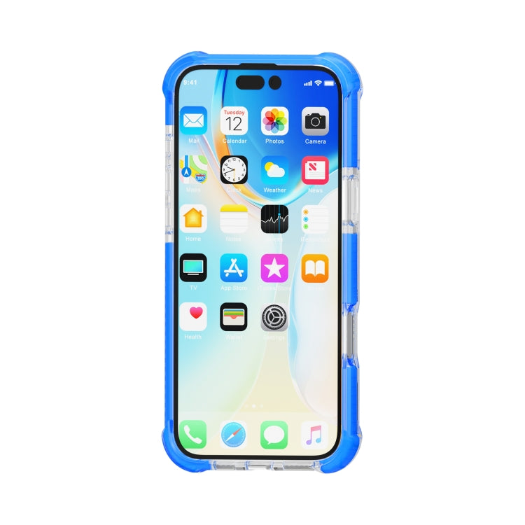 For iPhone 16 Plus Four-corner Shockproof TPU + Acrylic Phone Case(Blue) - iPhone 16 Plus Cases by buy2fix | Online Shopping UK | buy2fix