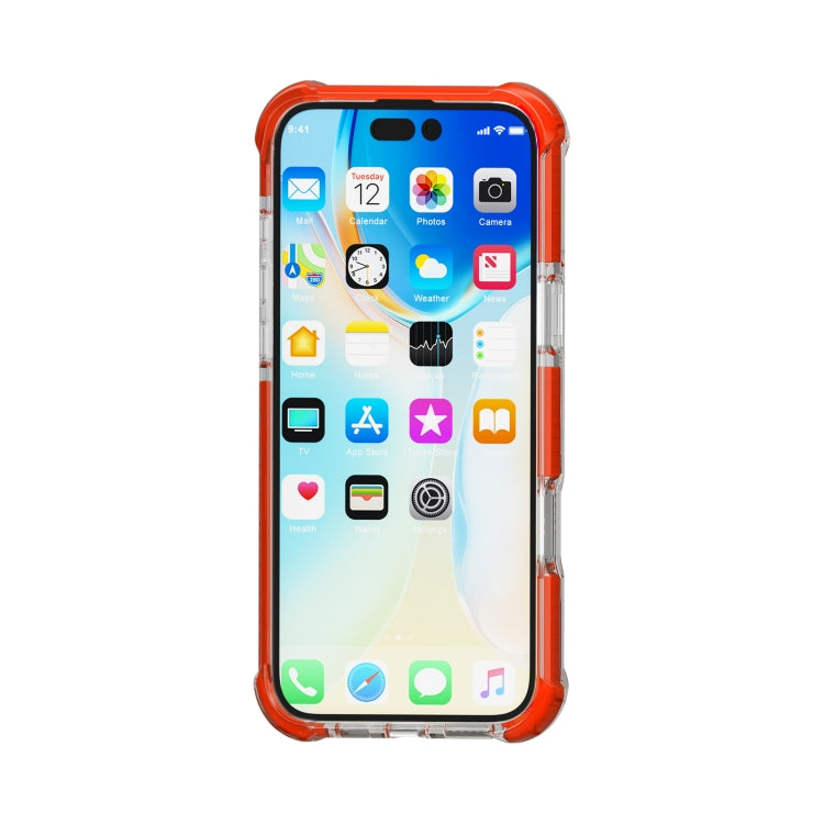 For iPhone 16 Four-corner Shockproof TPU + Acrylic Phone Case(Red) - iPhone 16 Cases by buy2fix | Online Shopping UK | buy2fix