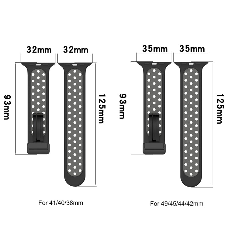 For Apple Watch 6 40mm Magnetic Buckle Silicone Watch Band(Black White) - Watch Bands by buy2fix | Online Shopping UK | buy2fix