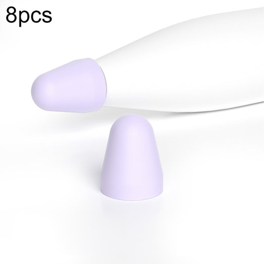 For Xiaomi Stylus Pen 2 8pcs / Set Silicone Wear-resistant Stylus Nib Cover(Purple) - Pencil Accessories by buy2fix | Online Shopping UK | buy2fix