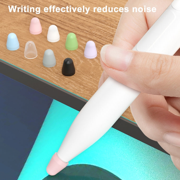 For Xiaomi Stylus Pen 2 8pcs / Set Silicone Wear-resistant Stylus Nib Cover(White) - Pencil Accessories by buy2fix | Online Shopping UK | buy2fix