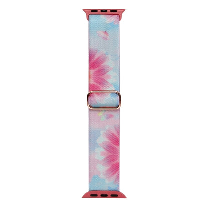 For Apple Watch Ultra 2 49mm Painted Pattern Nylon Replacement Watch Band(Flower Butterfly) - Watch Bands by buy2fix | Online Shopping UK | buy2fix