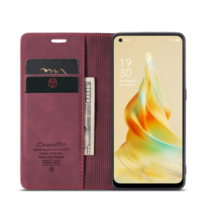 For OPPO Reno8 T 4G CaseMe 013 Multifunctional Horizontal Flip Leather Phone Case(Wine Red) - OPPO Cases by CaseMe | Online Shopping UK | buy2fix