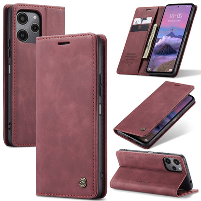 For Xiaomi Redmi 12 4G / 12 5G／Note 12R CaseMe 013 Multifunctional Horizontal Flip Leather Phone Case(Wine Red) - Xiaomi Cases by CaseMe | Online Shopping UK | buy2fix