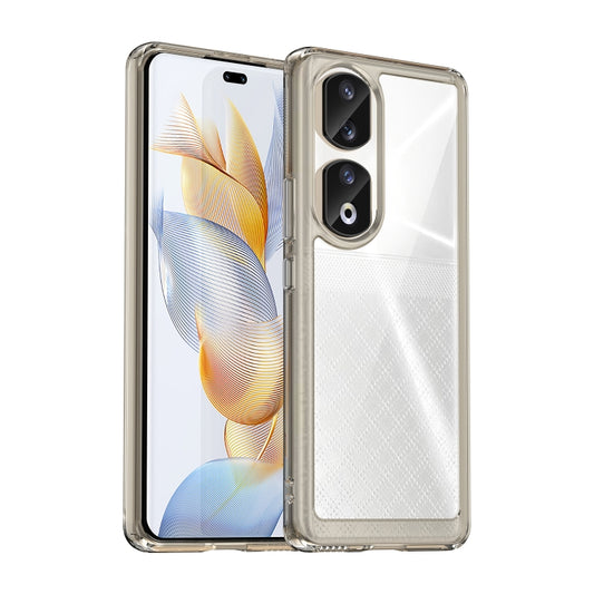 For Honor 80 Pro Colorful Series Acrylic Hybrid TPU Phone Case(Transparent Grey) - Honor Cases by buy2fix | Online Shopping UK | buy2fix