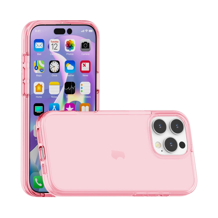 For iPhone 16 Pro Max Shockproof Terminator Transparent Phone Case(Pink) - iPhone 16 Pro Max Cases by buy2fix | Online Shopping UK | buy2fix