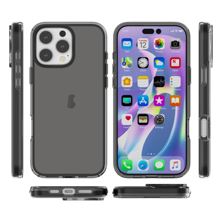 For iPhone 16 Pro Max Shockproof Terminator Transparent Phone Case(Grey) - iPhone 16 Pro Max Cases by buy2fix | Online Shopping UK | buy2fix