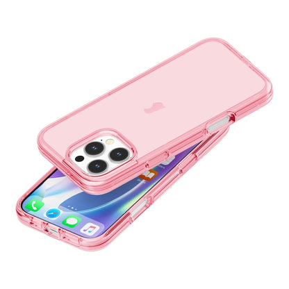 For iPhone 16 Pro Shockproof Terminator Transparent Phone Case(Pink) - iPhone 16 Pro Cases by buy2fix | Online Shopping UK | buy2fix