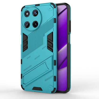 For Realme 11 4G Global Punk Armor 2 in 1 PC + TPU Phone Case with Holder(Blue) - Realme Cases by buy2fix | Online Shopping UK | buy2fix