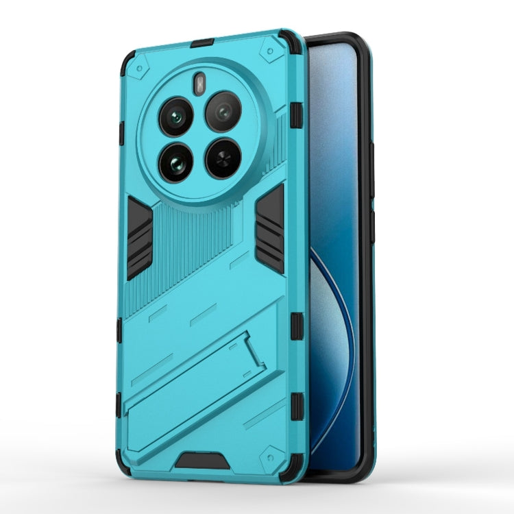 For Realme 12 Pro 5G Global Punk Armor 2 in 1 PC + TPU Phone Case with Holder(Blue) - Realme Cases by buy2fix | Online Shopping UK | buy2fix