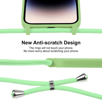 For iPhone 16 Pro Crossbody Lanyard Liquid Silicone Case(Matcha Green) - iPhone 16 Pro Cases by buy2fix | Online Shopping UK | buy2fix