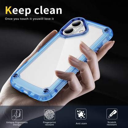 For iPhone 16 Skin Feel TPU + PC Phone Case(Transparent Blue) - iPhone 16 Cases by buy2fix | Online Shopping UK | buy2fix