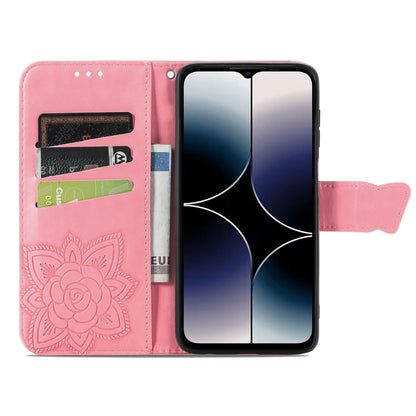 For Ulefone Note 16 Pro Butterfly Love Flower Embossed Leather Phone Case(Pink) - Ulefone Cases by buy2fix | Online Shopping UK | buy2fix