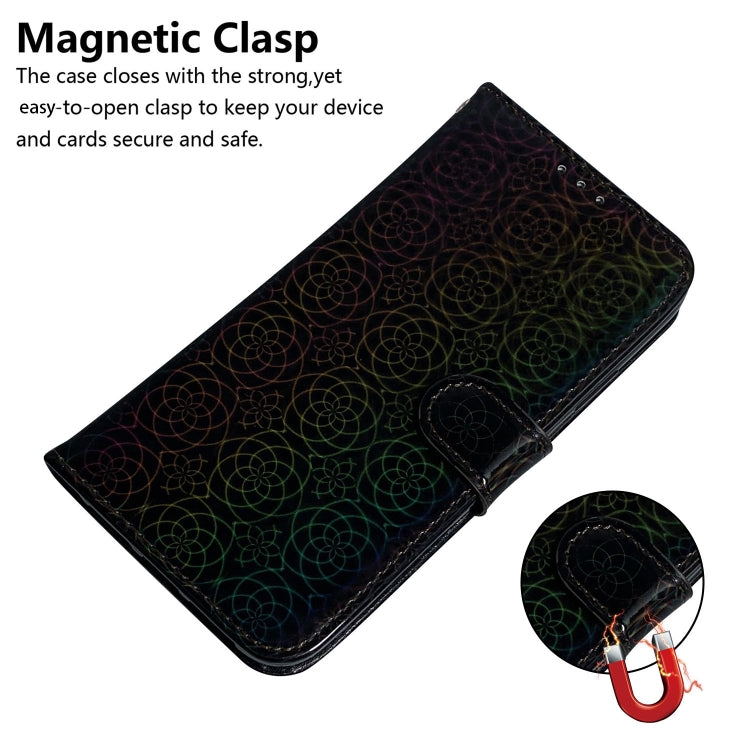 For iPhone SE 2024 Colorful Magnetic Buckle Leather Phone Case(Black) - More iPhone Cases by buy2fix | Online Shopping UK | buy2fix