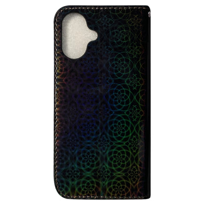 For iPhone 16 Colorful Magnetic Buckle Leather Phone Case(Black) - iPhone 16 Cases by buy2fix | Online Shopping UK | buy2fix