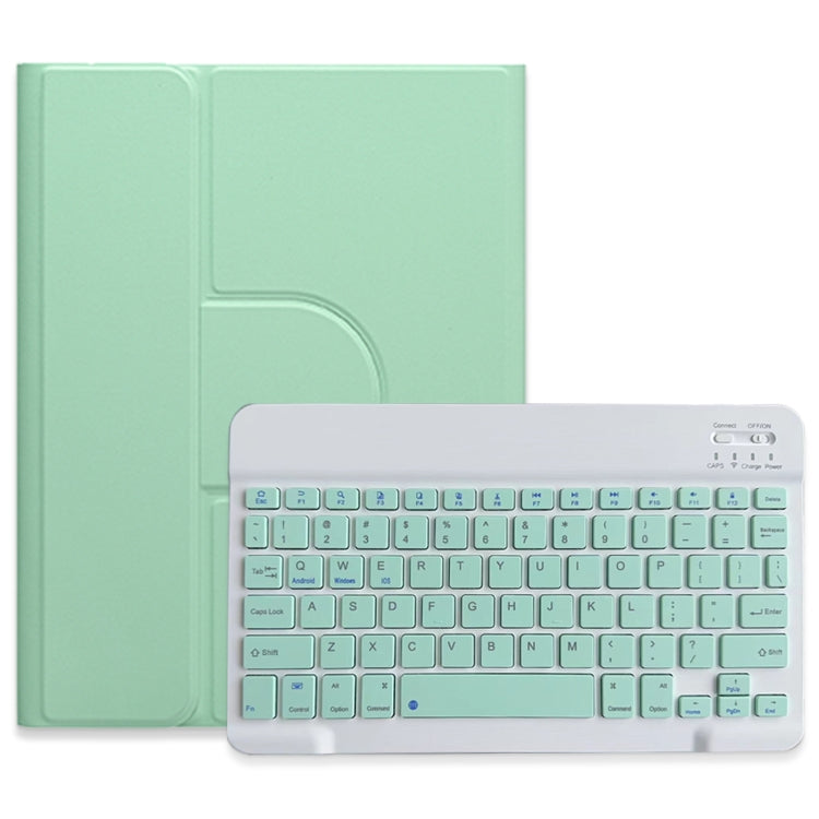 For iPad 10th Gen 10.9 2022 Square Button 360 Degree Rotatable Bluetooth Keyboard Leather Case(Mint Green) - Universal by buy2fix | Online Shopping UK | buy2fix