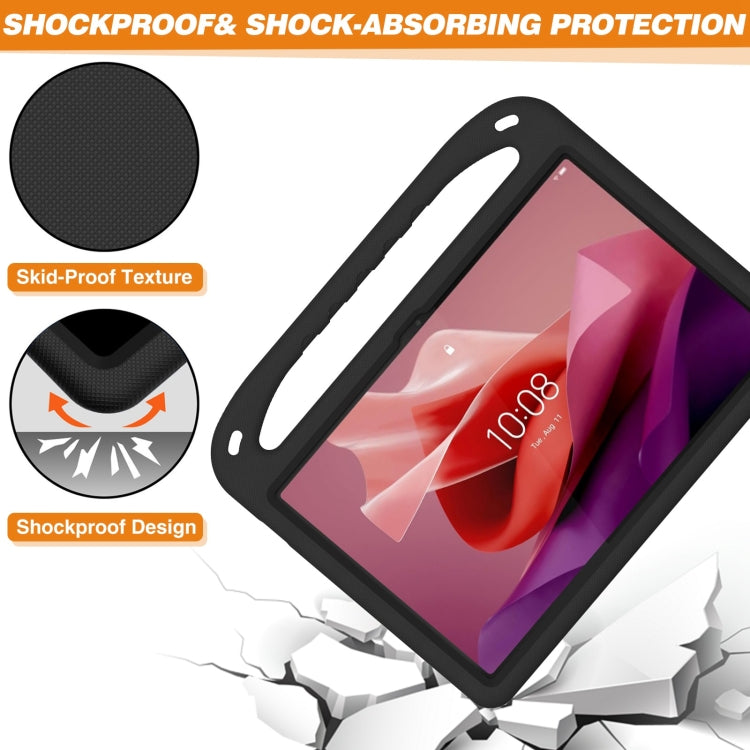 For Lenovo Tab P12 12.7 Handle Portable EVA Shockproof Tablet Case(Black) - Lenovo by buy2fix | Online Shopping UK | buy2fix