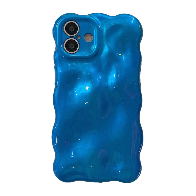 For iPhone 16 Wave Bubbles TPU Phone Case(Blue) - iPhone 16 Cases by buy2fix | Online Shopping UK | buy2fix