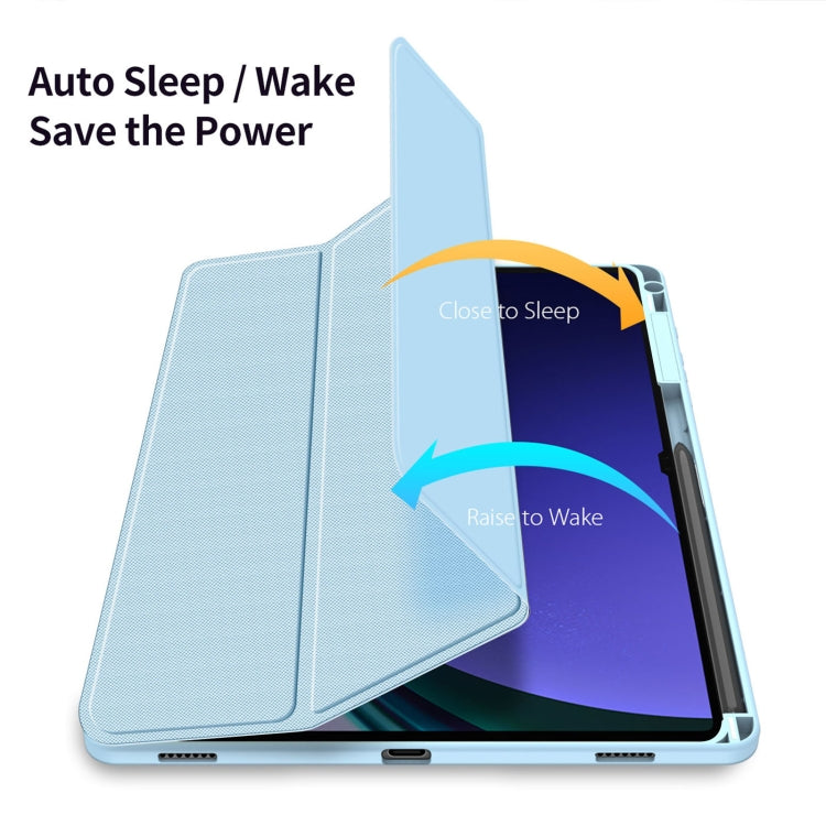 For Samsung Galaxy Tab S10+ DUX DUCIS TOBY Series Antiskid Leather Tablet Case with Sleep / Wake-up Function(Blue) - Tab S10+ Cases by DUX DUCIS | Online Shopping UK | buy2fix