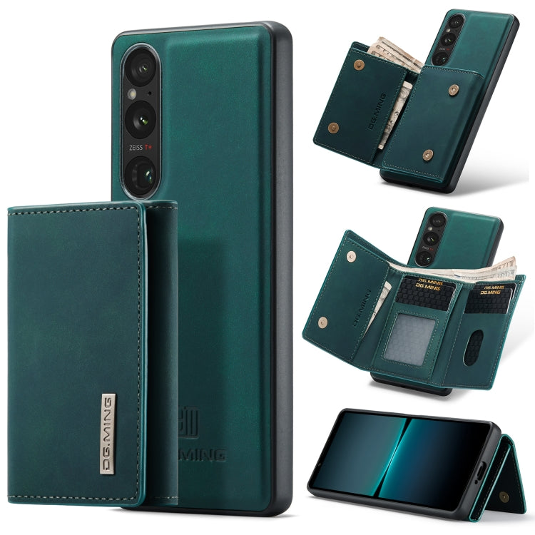 For Sony Xperia 1 VI DG.MING M1 Series 3-Fold Multi Card Wallet + Magnetic Phone Case(Green) - Sony Cases by DG.MING | Online Shopping UK | buy2fix