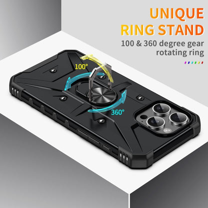 For iPhone 16 Pro Max Ring Holder Phone Case(Black) - iPhone 16 Pro Max Cases by buy2fix | Online Shopping UK | buy2fix