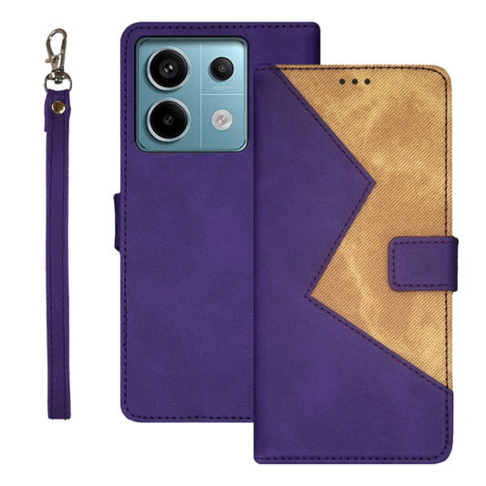 For Xiaomi Redmi Note 13 Pro 5G idewei Two-color Splicing Leather Phone Case(Purple) - Note 13 Pro Cases by idewei | Online Shopping UK | buy2fix