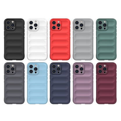 For iPhone 15 Pro Max Magic Shield TPU + Flannel Phone Case(Dark Blue) - iPhone 15 Pro Max Cases by buy2fix | Online Shopping UK | buy2fix