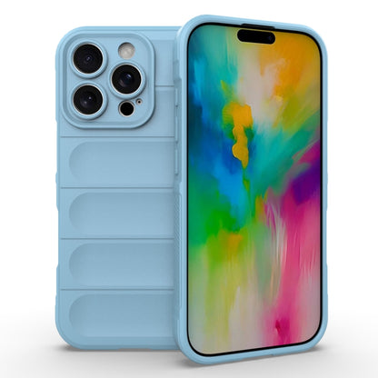 For iPhone 16 Pro Magic Shield TPU + Flannel Phone Case(Light Blue) - iPhone 16 Pro Cases by buy2fix | Online Shopping UK | buy2fix