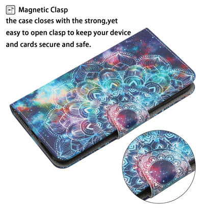 For iPhone 16 Pro Max 3D Colored Drawing Flip Leather Phone Case(Star Mandala) - iPhone 16 Pro Max Cases by buy2fix | Online Shopping UK | buy2fix