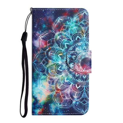 For iPhone 16 3D Colored Drawing Flip Leather Phone Case(Star Mandala) - iPhone 16 Cases by buy2fix | Online Shopping UK | buy2fix