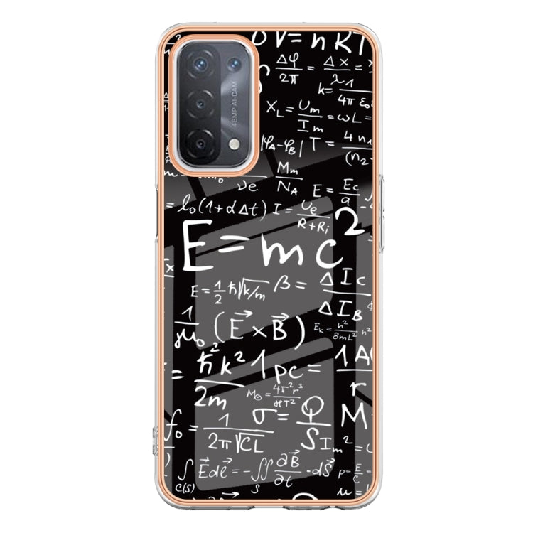 For OPPO A74 / A93 5G / A54 5G / A93s 5G Electroplating Marble Dual-side IMD Phone Case(Equation) - OPPO Cases by buy2fix | Online Shopping UK | buy2fix