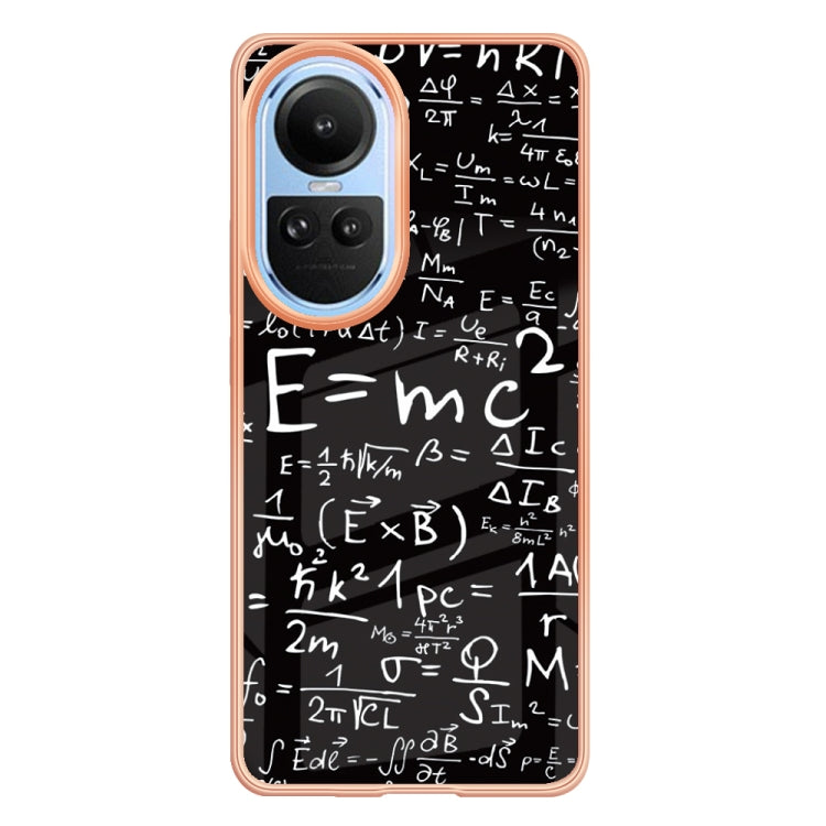 For OPPO Reno10 5G Global Electroplating Marble Dual-side IMD Phone Case(Equation) - OPPO Cases by buy2fix | Online Shopping UK | buy2fix